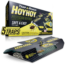 Hoy Hoy Cockroach Trap, Made in Japan, 5 Traps, Pesticide Free Safe and Easy Cockroach Trap, Irresistible Bait, for Home with Kids & Pets, Water Resistant, No.1 Japanese Trap