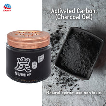 Earth Daily Fresh Charcoal Deodorizer Gel – 80g | Activated Carbon + Persimmon | Long-Lasting Odour Control for Home, Kitchen, Wardrobe and Car | Non-Spray Air Freshener