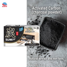 Earth Daily Charcoal Deodorizer Box – Activated Charcoal Odour Absorber for Shoe Racks and Cabinets | Long-Lasting Odour Control | Non-Spray, Fragrance-Free