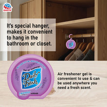Earth Daily Fresh Smart GEL Air Freshener – Lavender, 60g | Compact Hanging Bathroom and Car Freshener | Long-Lasting Odour Control for Bathroom, Wardrobe and Car | Non-Spray - Pack of 3