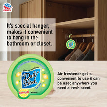 Earth Daily Fresh Smart GEL Air Freshener – Lemon, 60g | Compact Hanging Bathroom and Car Freshener | Long-Lasting Odour Control for Bathroom, Wardrobe and Car | Non-Spray - Pack of 3
