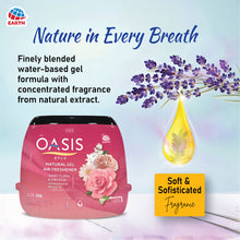 Earth Oasis Natural Gel Air Freshener – Sweet Floral & Pink Rose, 200g | Long-Lasting Room Freshener for Home, Office, Baby Room and Car |  Non?Spray, Natural Aroma